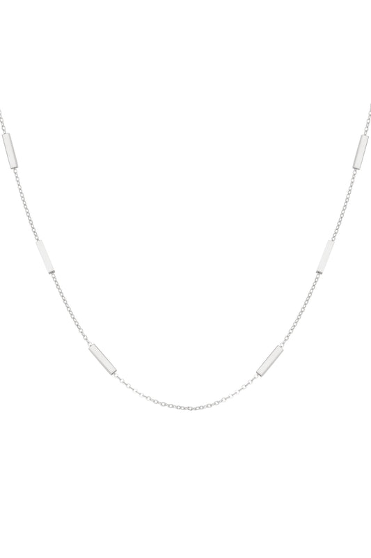 Ketting zilver - staafjes