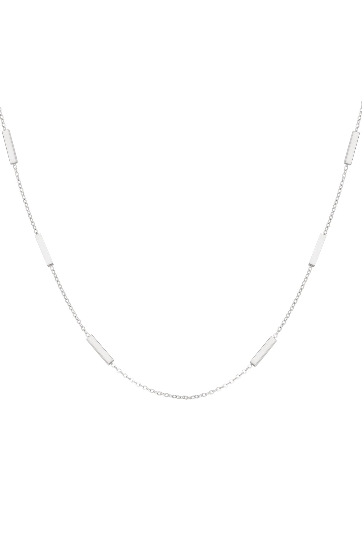 Ketting zilver - staafjes