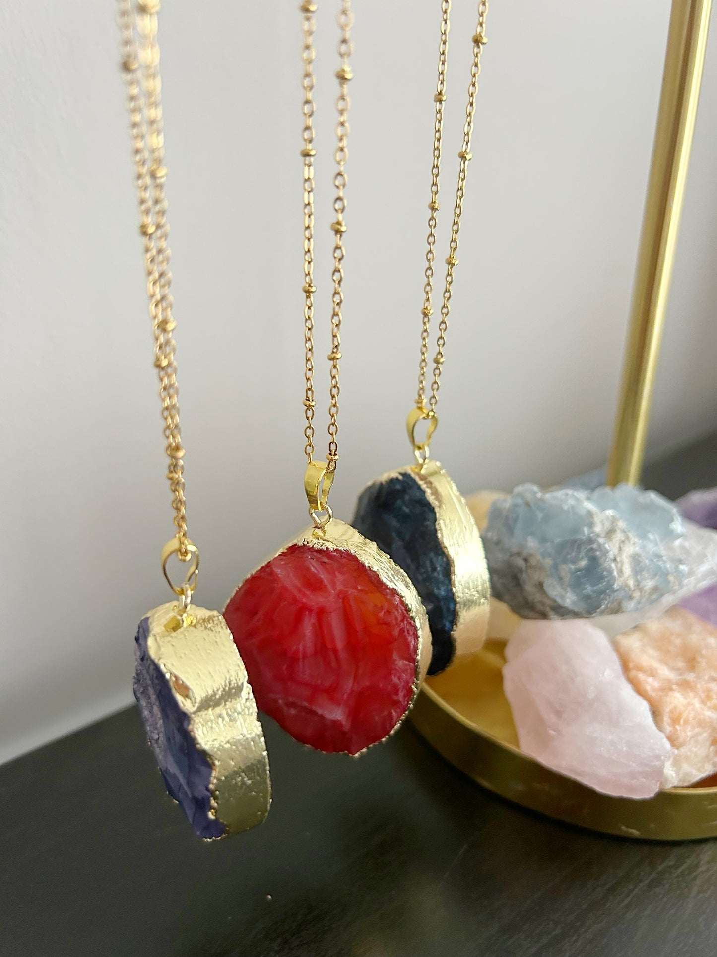 Ketting Druzy Agaat Paars