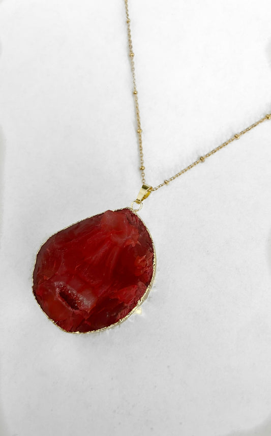 Ketting Druzy Agaat rood