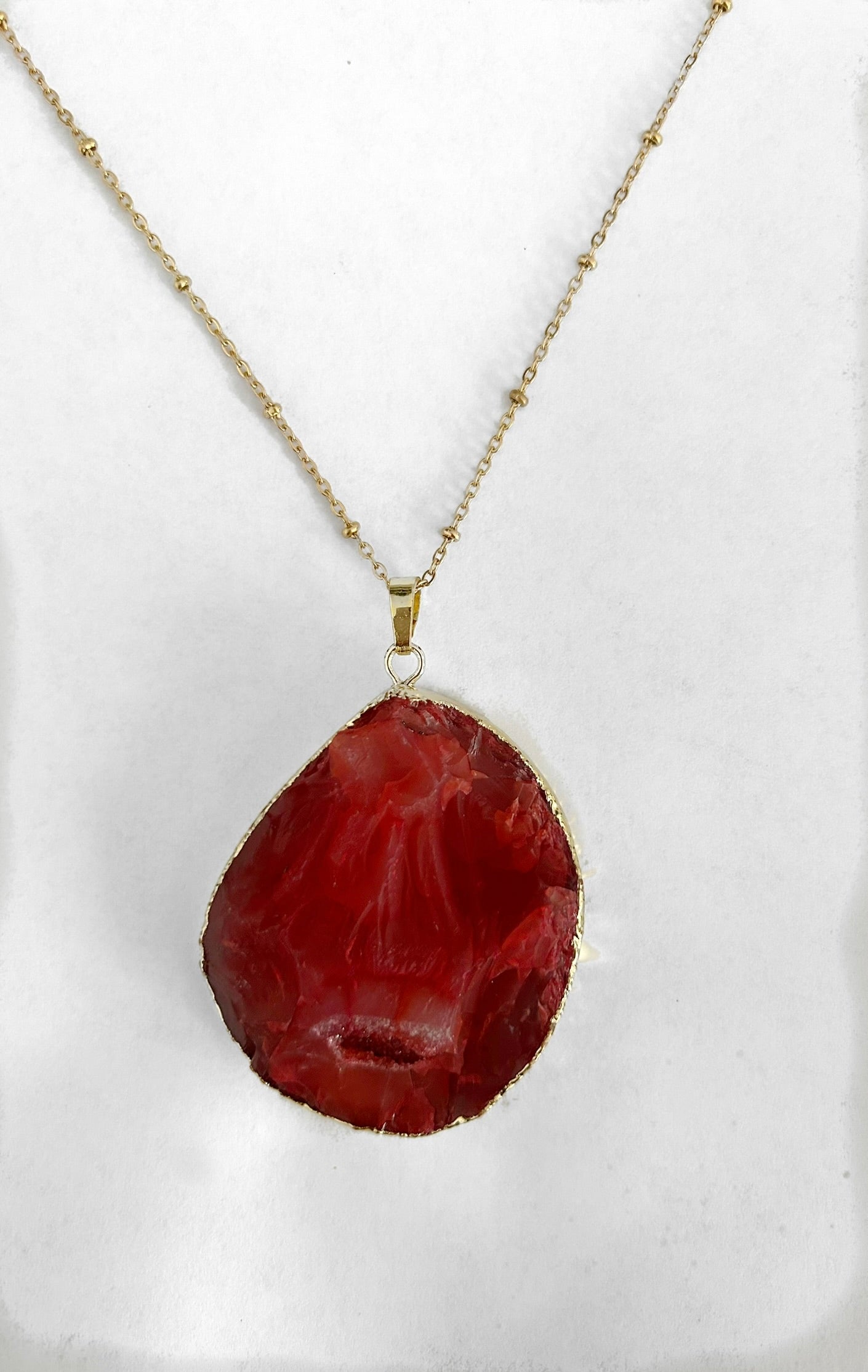 Ketting Druzy Agaat rood