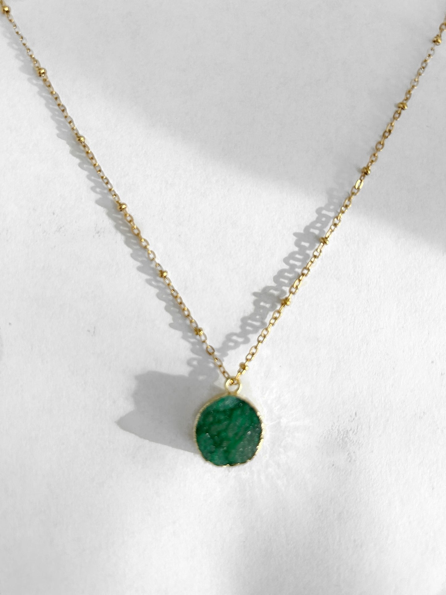 Ketting druzy agaat groen