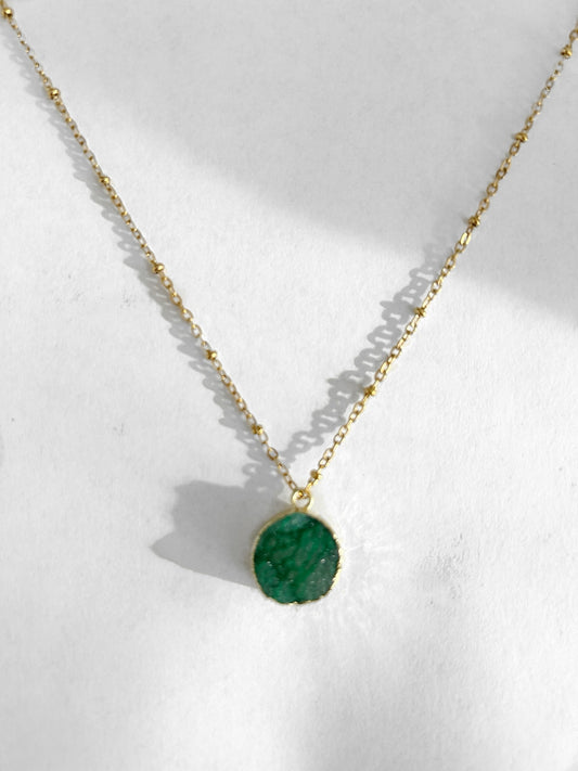 Ketting druzy agaat groen